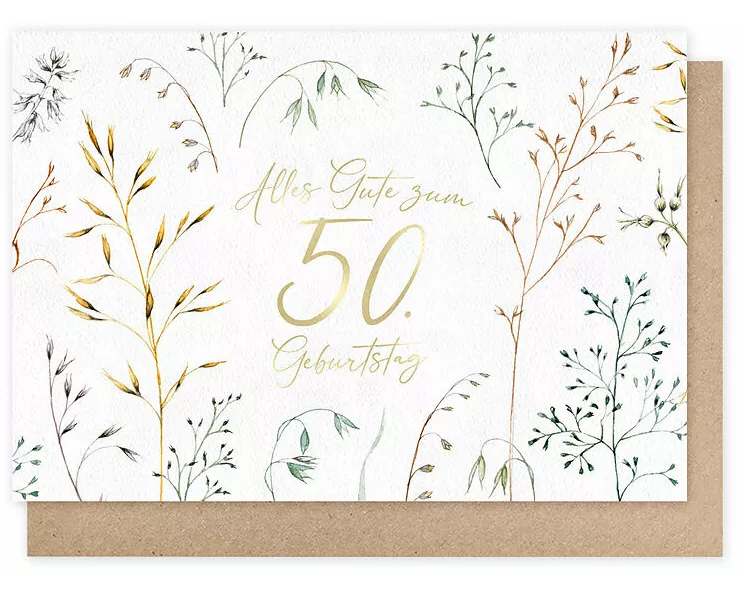 Doppelkarte. 50. Geburtstag