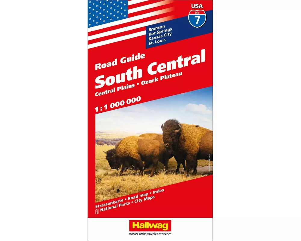 Hallwag Strassenkarte USA, South Central 1:1 Mio