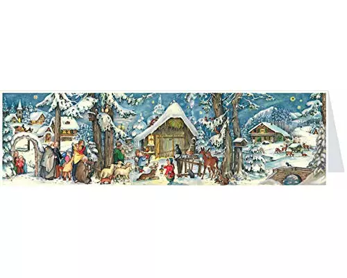 Postkarten- Adventskalender XL "Weihnachten mit den Tieren"