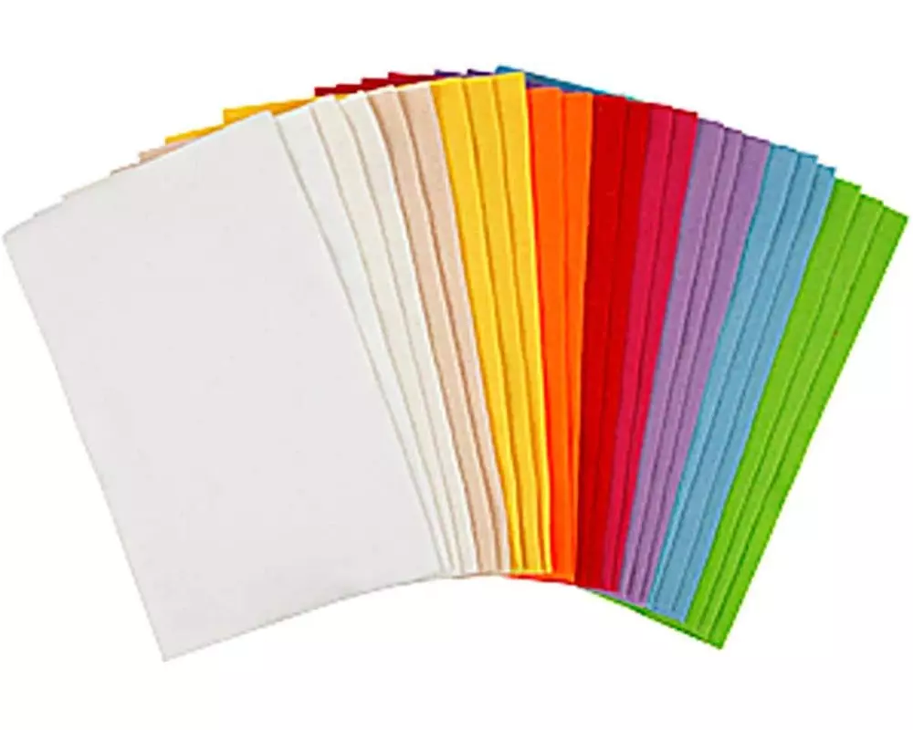 Creativ Company Bastelfilz Blätter 20 x 30 cm, mehrfarbig, 24 Stück