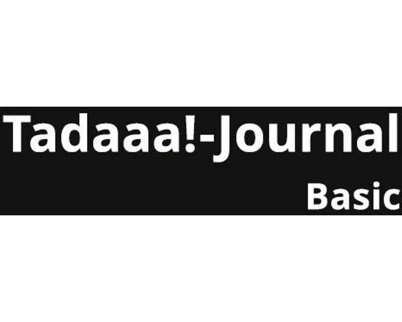 Tadaaa!-Journal Basic - Umschlag schwarz, Klammerheftung, 14,8 x 21 cm, 48 Seiten