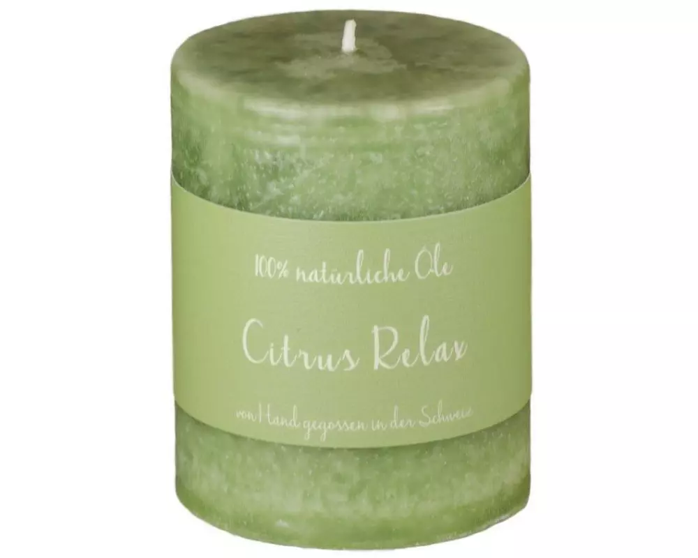 Schulthess Kerzen Duftkerze Citrus Relax 8 cm