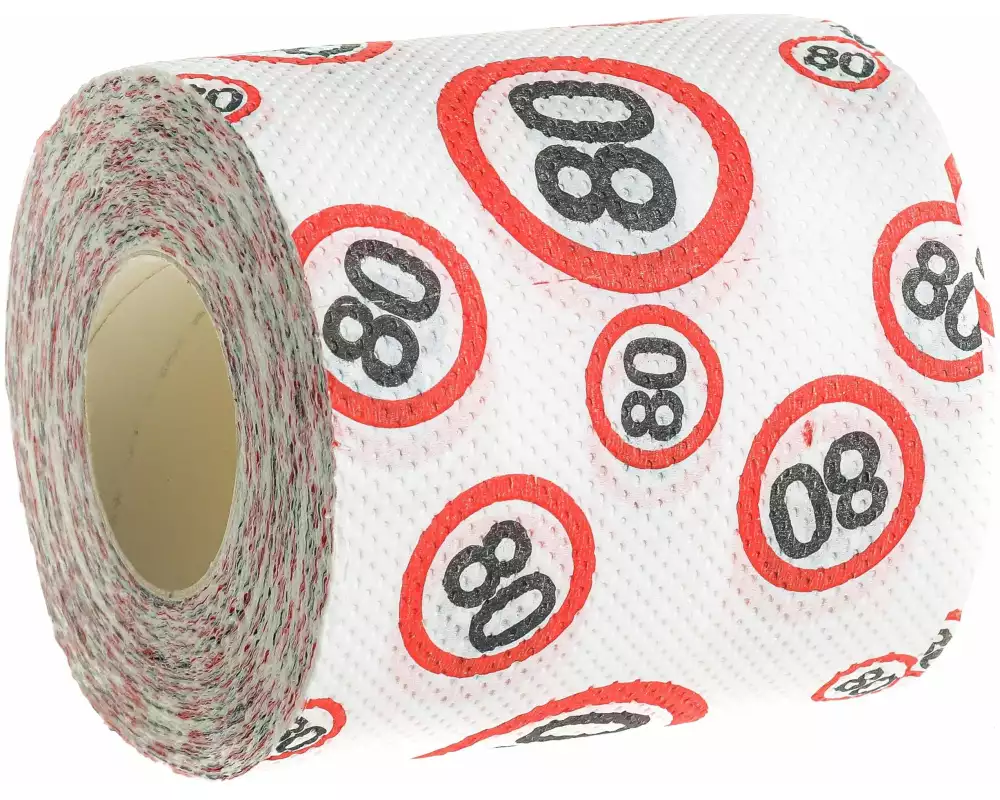 Trendcompany Scherzartikel WC Papier 80. Geburtstag