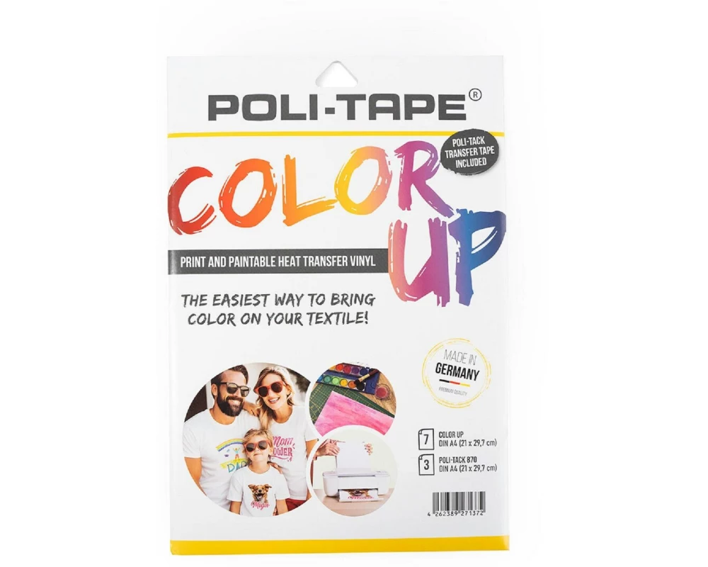 Poli-Tape Aufbügelfolie COLOR UP, Bundle-Pack A4