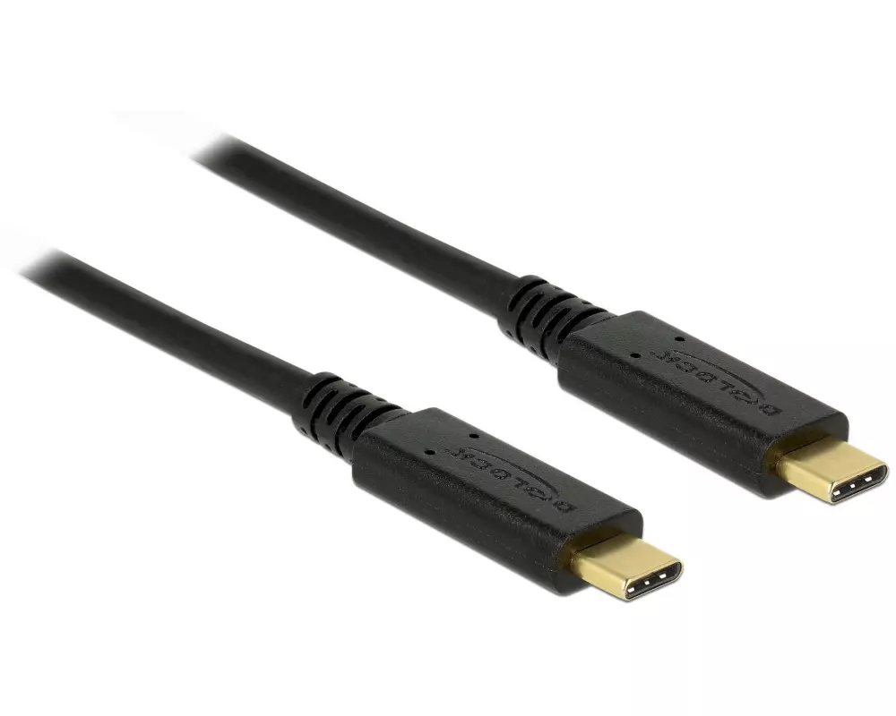 Delock USB 2.0-Kabel bis 5A Strom USB-C - USB-C 1 m