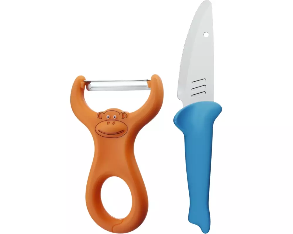 WMF Kinder Küchenmesser Willy Mia Fred Blau/Rot