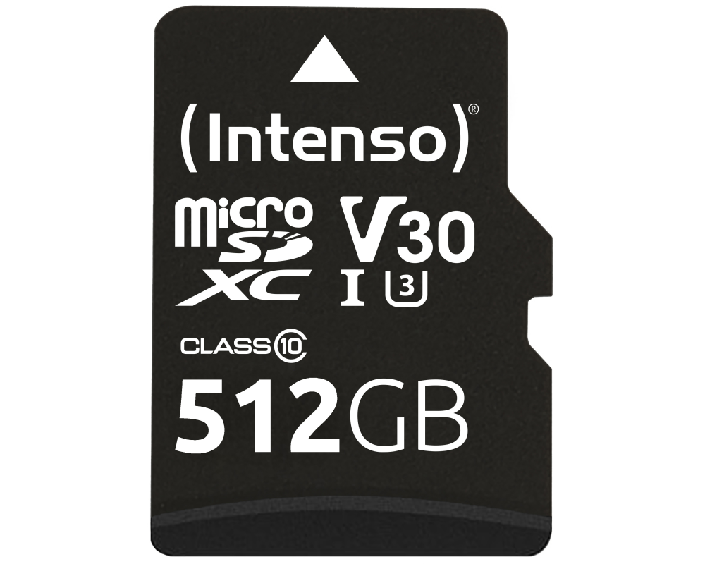 INTENSO Micro SDXC Card PRO 512GB 3433493 with adapter, UHS-I
