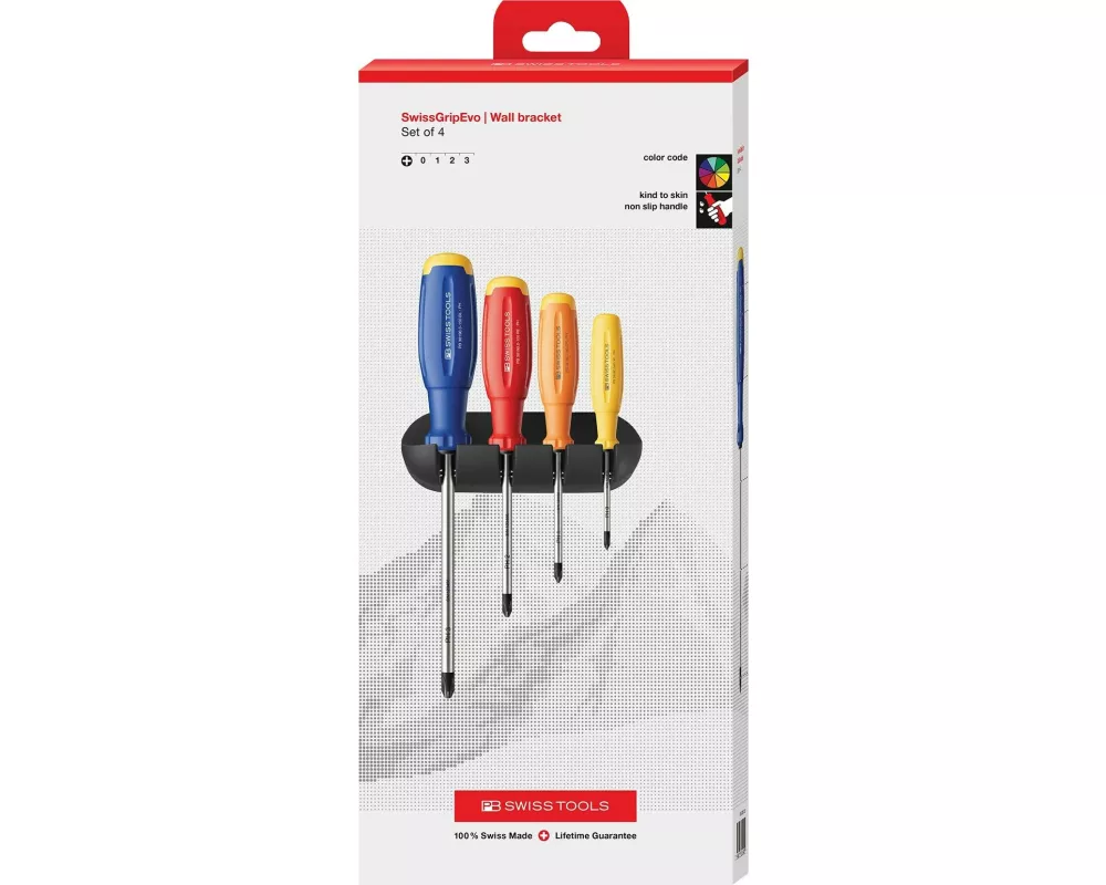 PB Swiss Tools Schraubenzieher-Set SwissGrip Evo RainBow PH