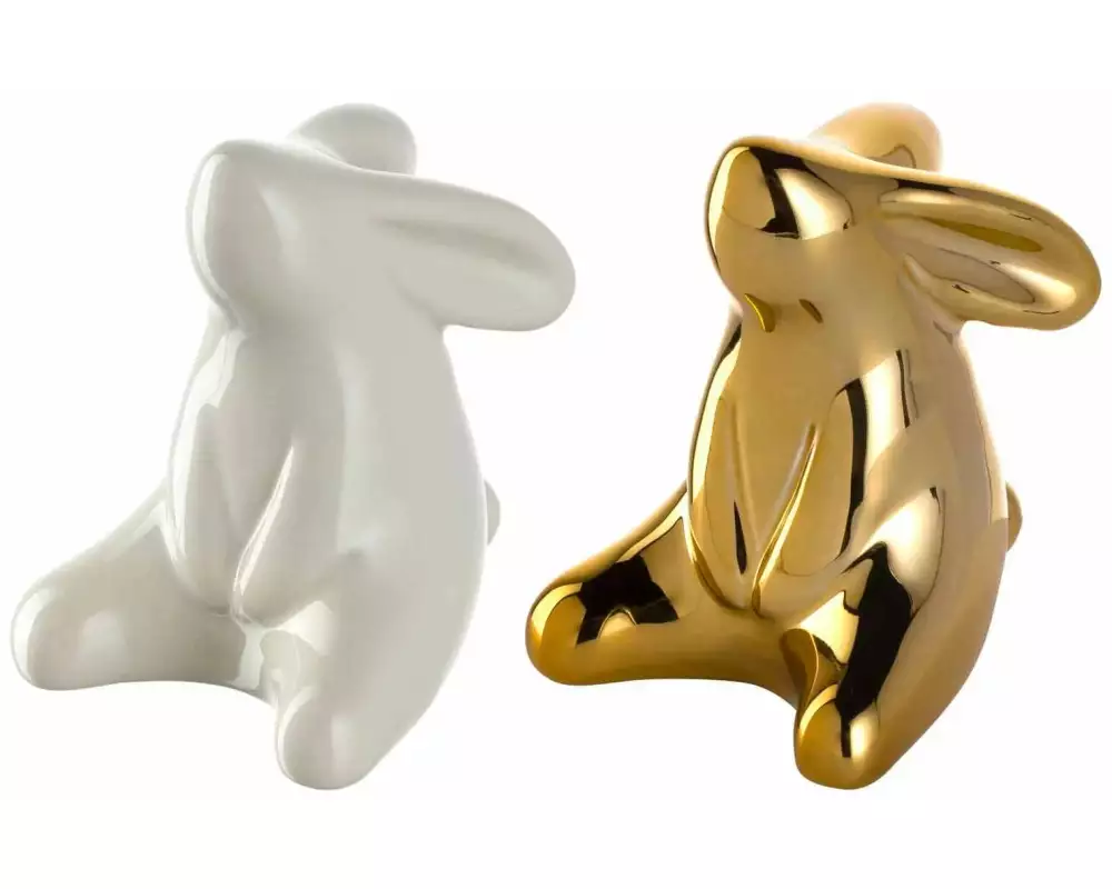 Leonardo Aufsteller Hase Lolle assortiert, 6 cm, Gold oder Beige