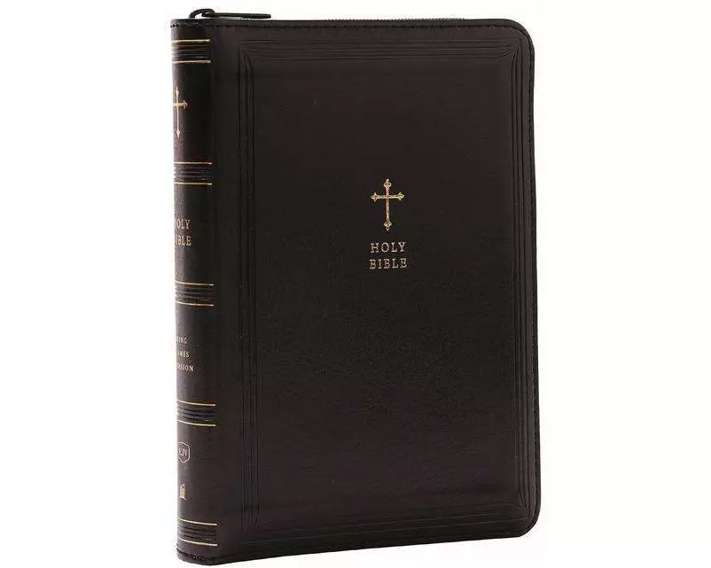 KJV Holy Bible: Compact with 43,000 Cross References, Black Leathersoft Zipper Closure, Red Letter, Comfort Print: King James Version