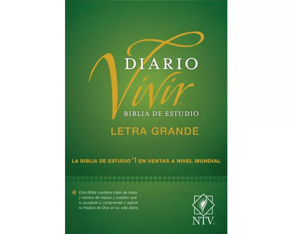 Biblia de Estudio del Diario Vivir Ntv, Letra Grande (Tapa Dura, Letra Roja)