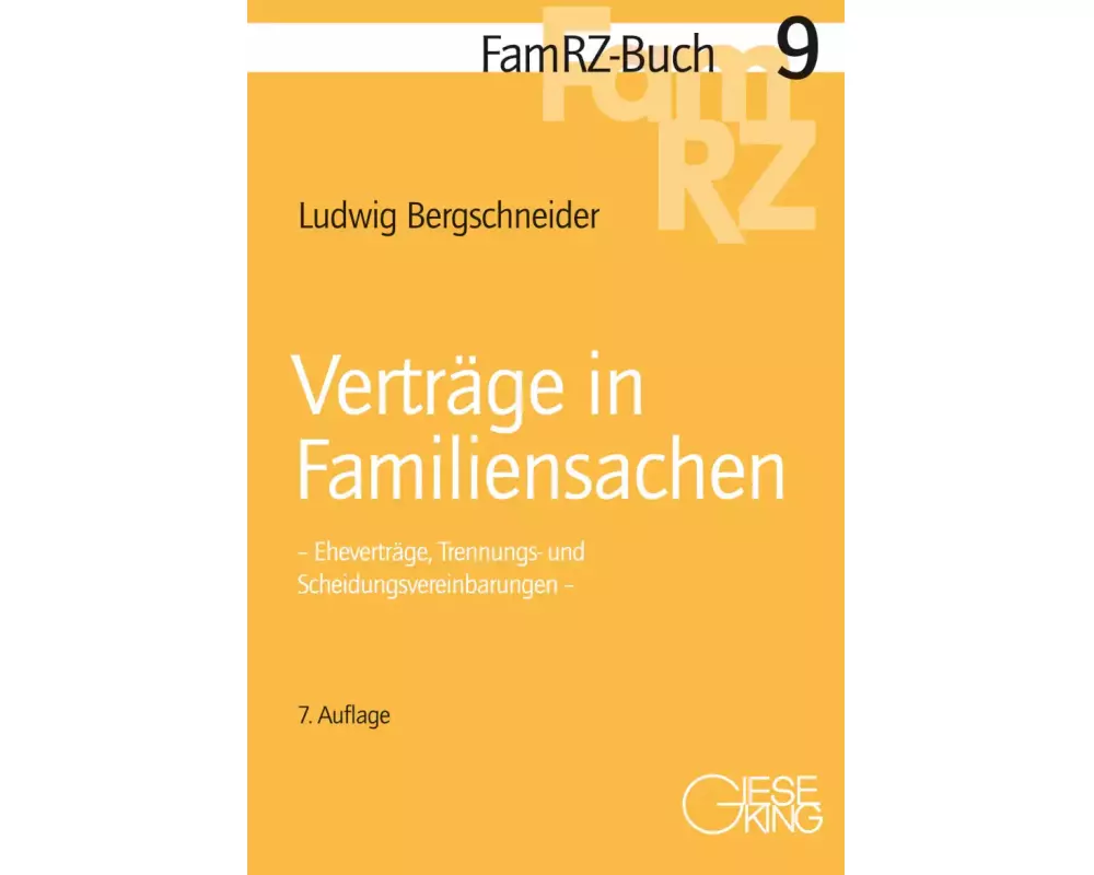 Verträge in Familiensachen