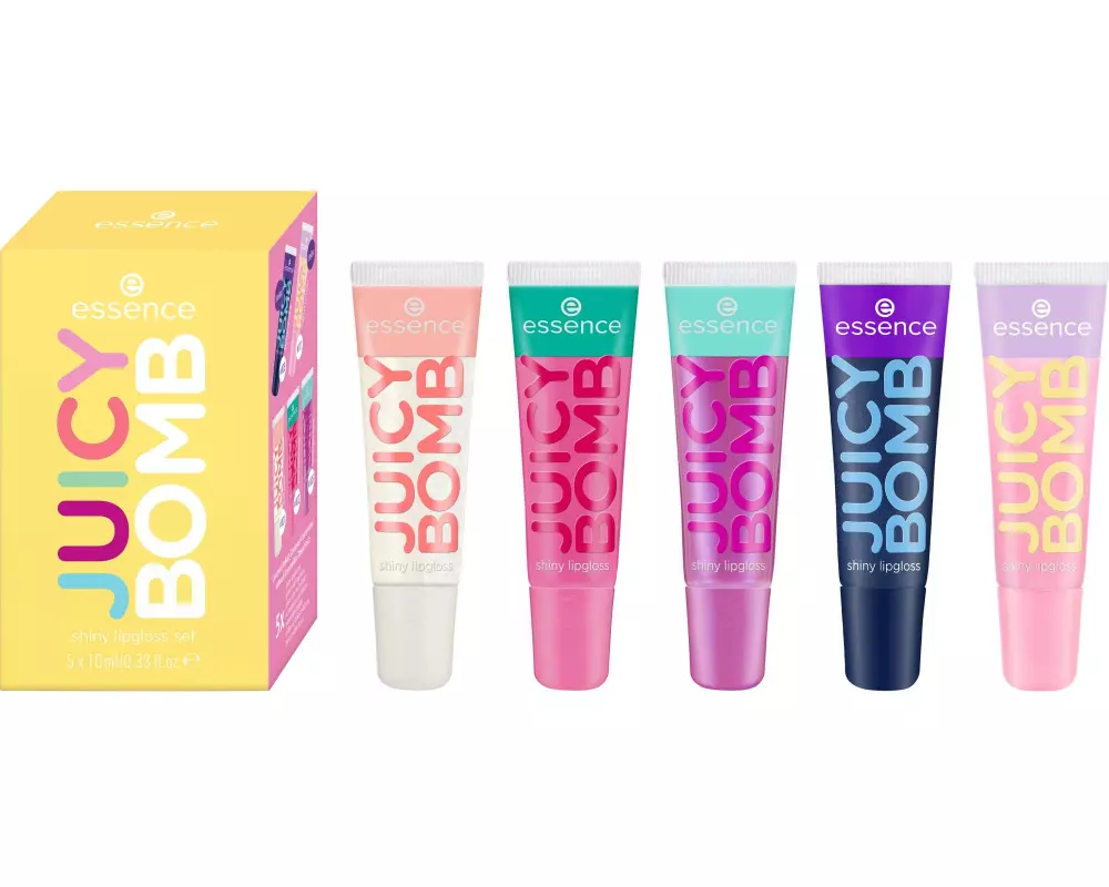 essence Lip Booster Juicy Bomb shiny 3-teilig