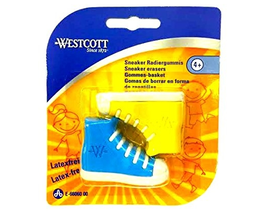 WESTCOTT Radierer Sneaker E-6606000 farbig ass. 2 Stück