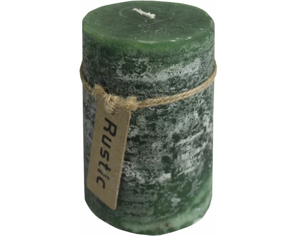 FS-STAR Kerze Rustic 7 x 10 cm grün