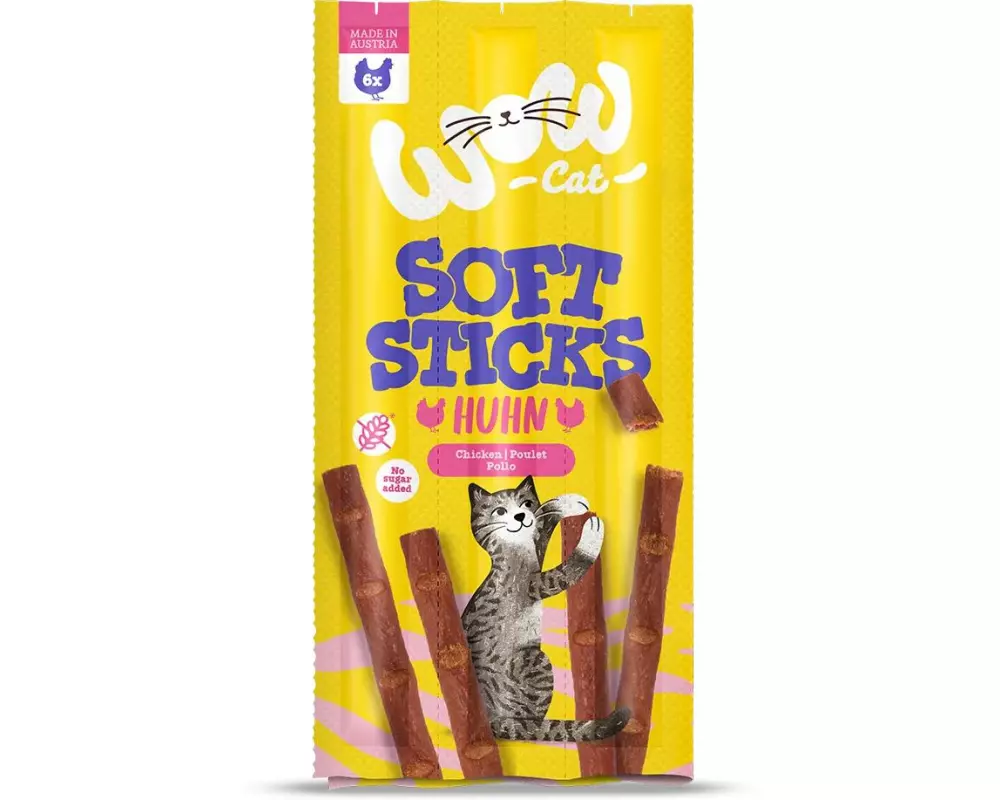 WOW Cat Snack Soft Sticks Huhn 6 x 5 g