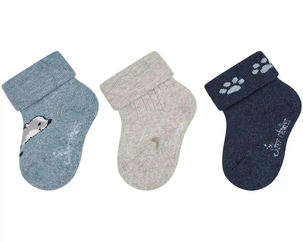Sterntaler Socken 3er Set Dachs Blau Gr. 15/16