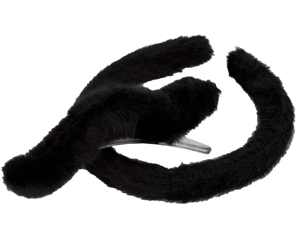 Trisa Accessoires Hairband & Hair Clip Fake-Fur-Look Schwarz