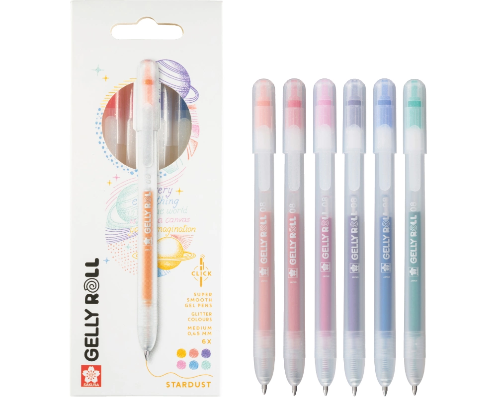 SAKURA Gelly Roll 0.8mm PXGBRASTA6 Stardust, ass. 6 Stück