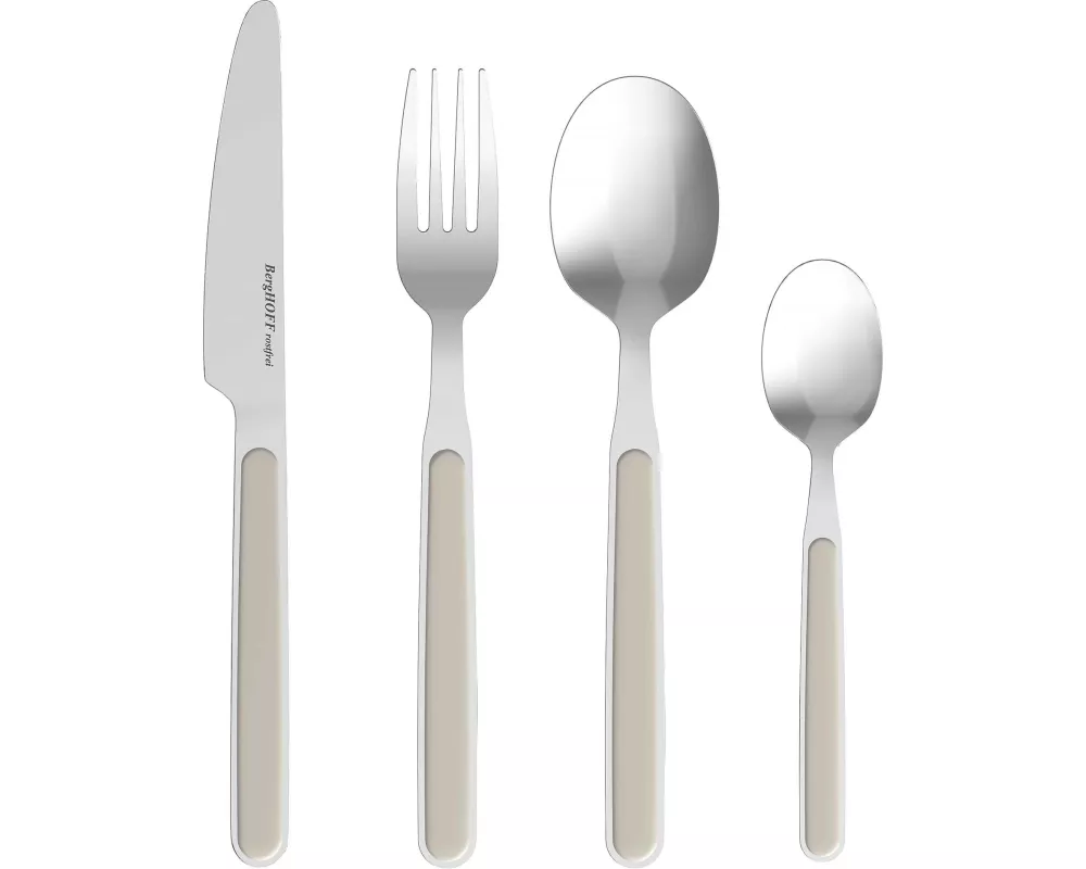 BergHOFF Besteck-Set Leo Balance Moonbeam 24-teilig, Beige/Silber