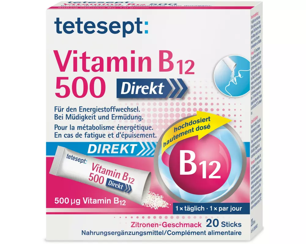 tetesept Vitamin B12 500 Direktsticks 20 Stück