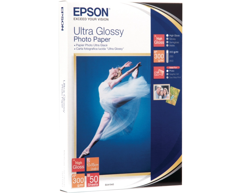 EPSON Ultra Glossy Photo 10x15cm S041943 Stylus DX 3800 300g 50 Blatt