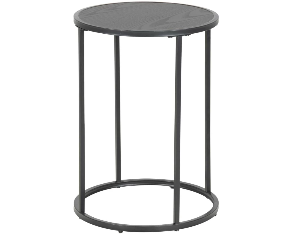 AC Design Beistelltisch Seaford Schwarz, Ø 40 x 55 cm