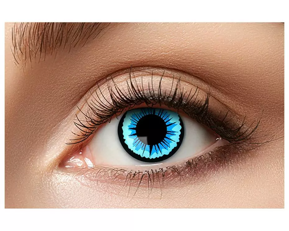 Partyartikel Drei-Monatslinsen blauer Engel, 2 Stück, Blau / Schwarz