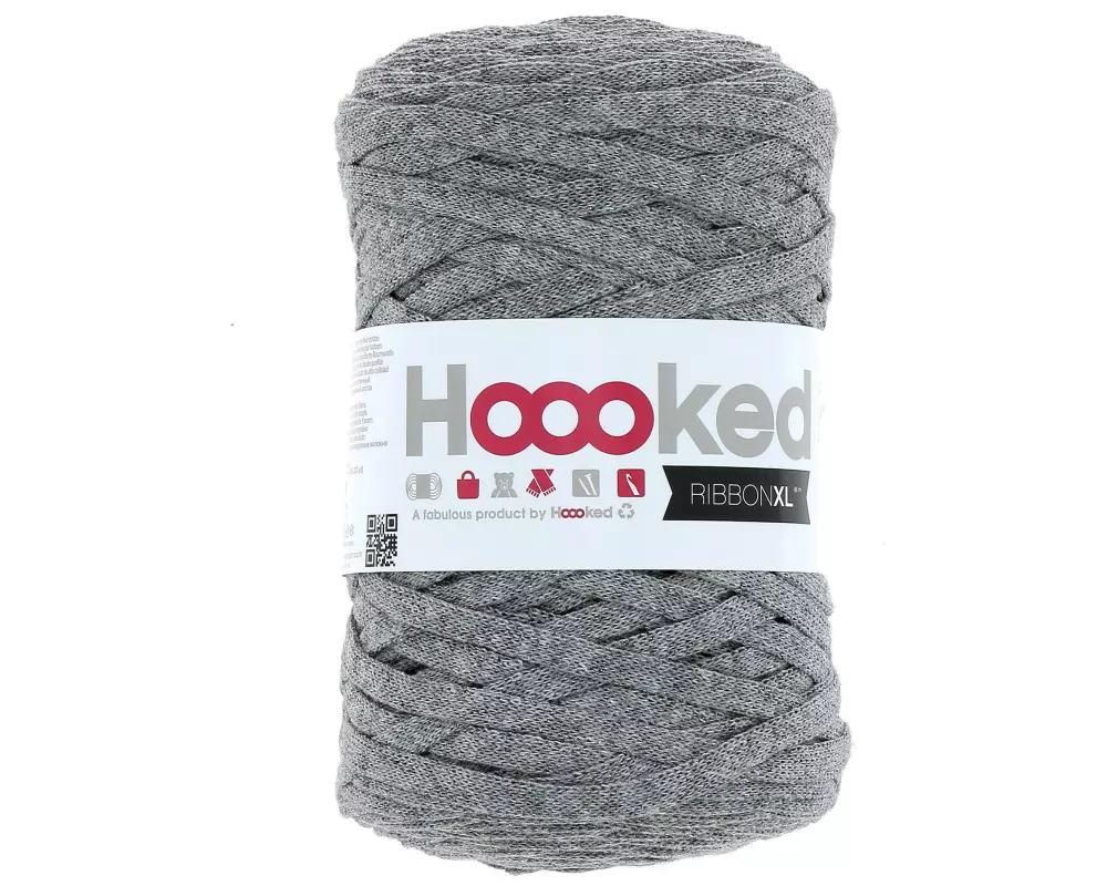 Hoooked Wolle Ribbon XL 250 g, Steingrau