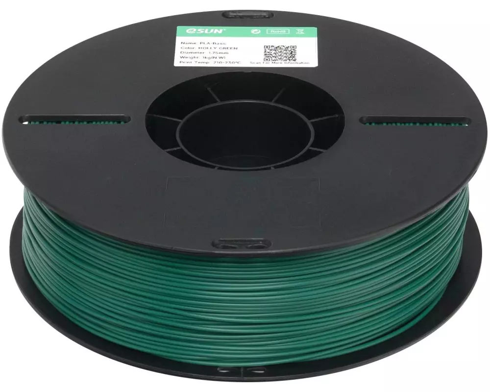 eSun Filament PLA Basic, Stechpalmengrün 1.75 mm 1 kg