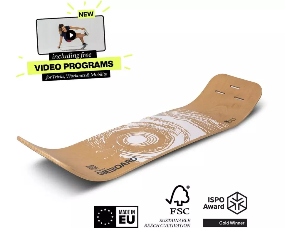 GIBBON Gibbon Slackboard Active White Holz weiss 106 cm