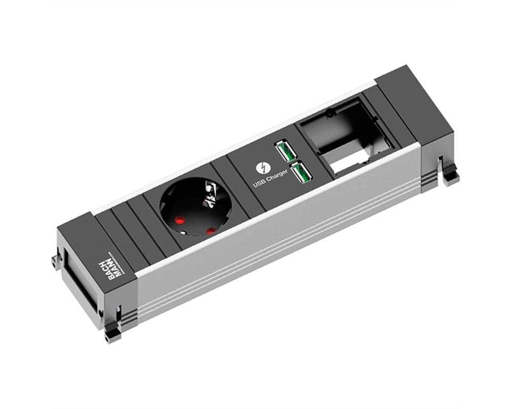 BACHMANN POWER FRAME Small 1x Schutzkontakt 1x USB Charger 1x ABD