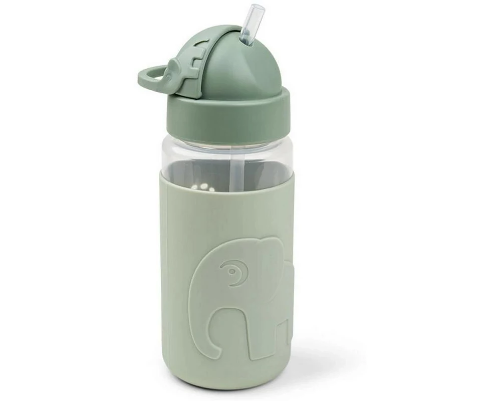 done by deer Trinkflasche Easy-grip Strohhalm Elphee Grün 350 ml