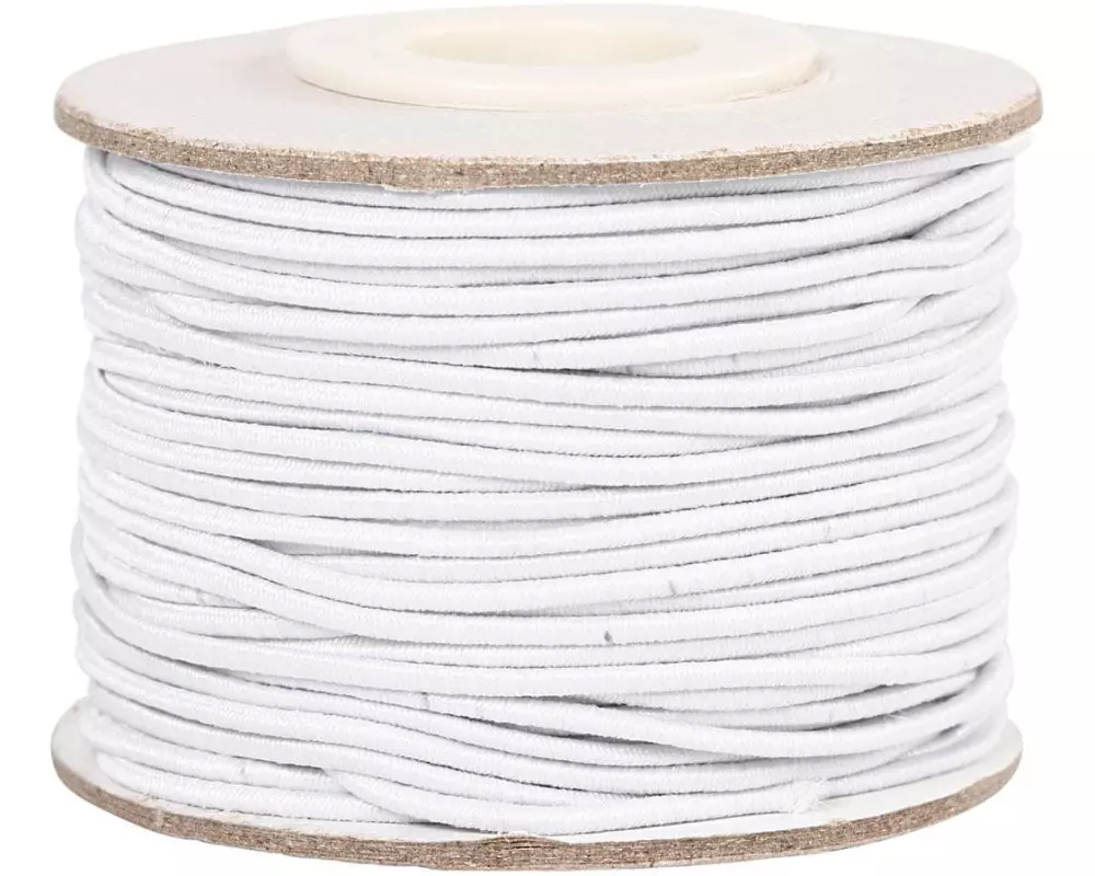 Creativ Company Elastikschnur 1 mm Weiss, 25 m