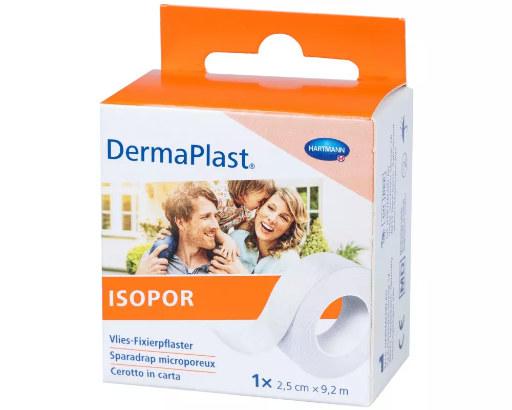 DermaPlast Fixierpflaster Isopor weiss 2.5 cm x 9.2 m