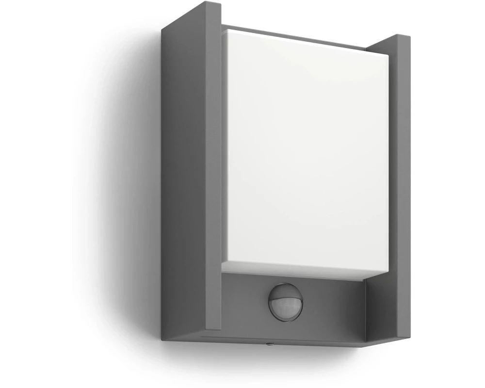 Philips Wandleuchte Arbour UE Bewegungsmelder 2700K Anthrazit