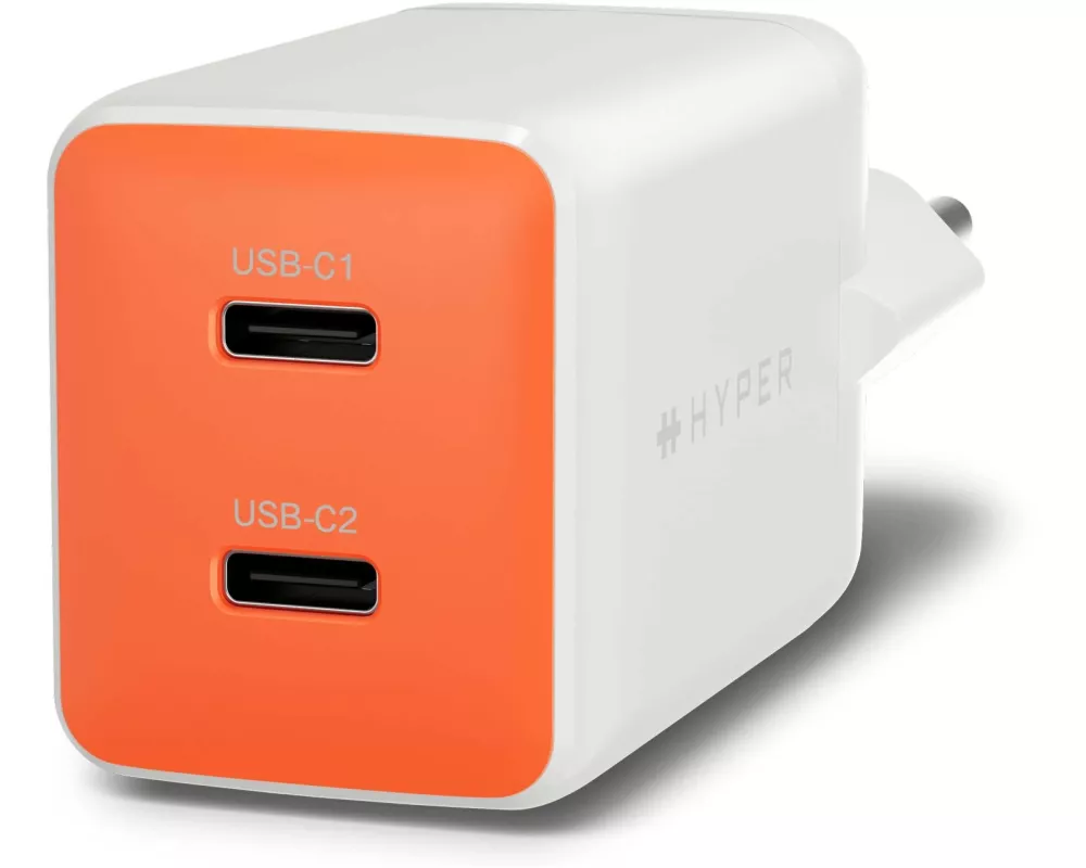 HYPER USB-Wandladegerät Flex GaN 45 W 2x USB-C