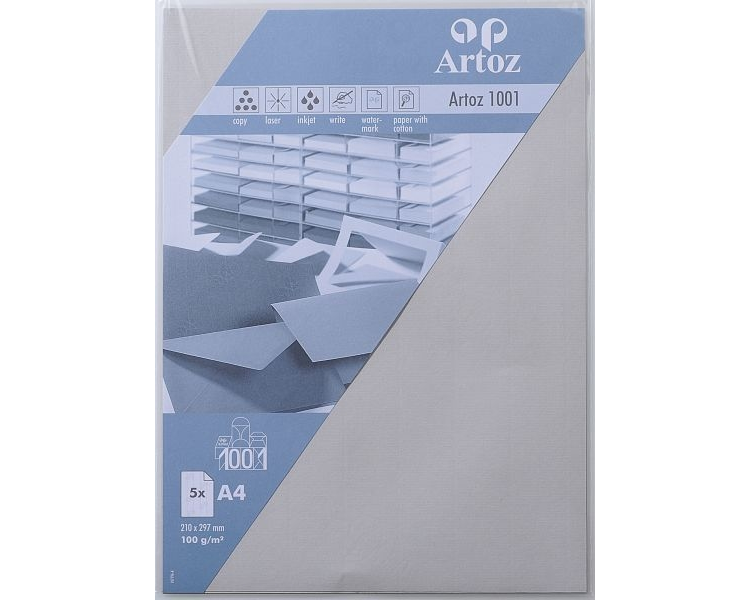 ARTOZ Bogen 1001 A4 107796142 100g, lichtgrau 5 Blatt