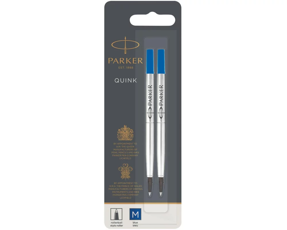 Parker Patrone Quinkflow Mine 2 x Blau, Medium (M)