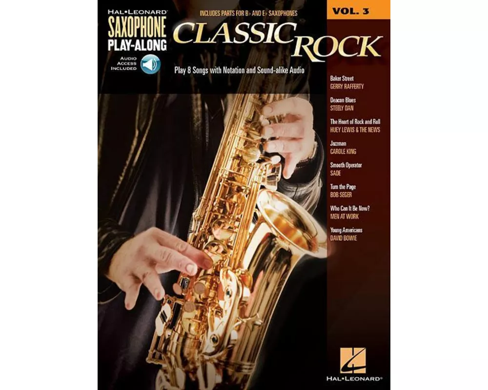 Classic Rock - Saxophone Play-Along Volume 3 Book/Online Audio