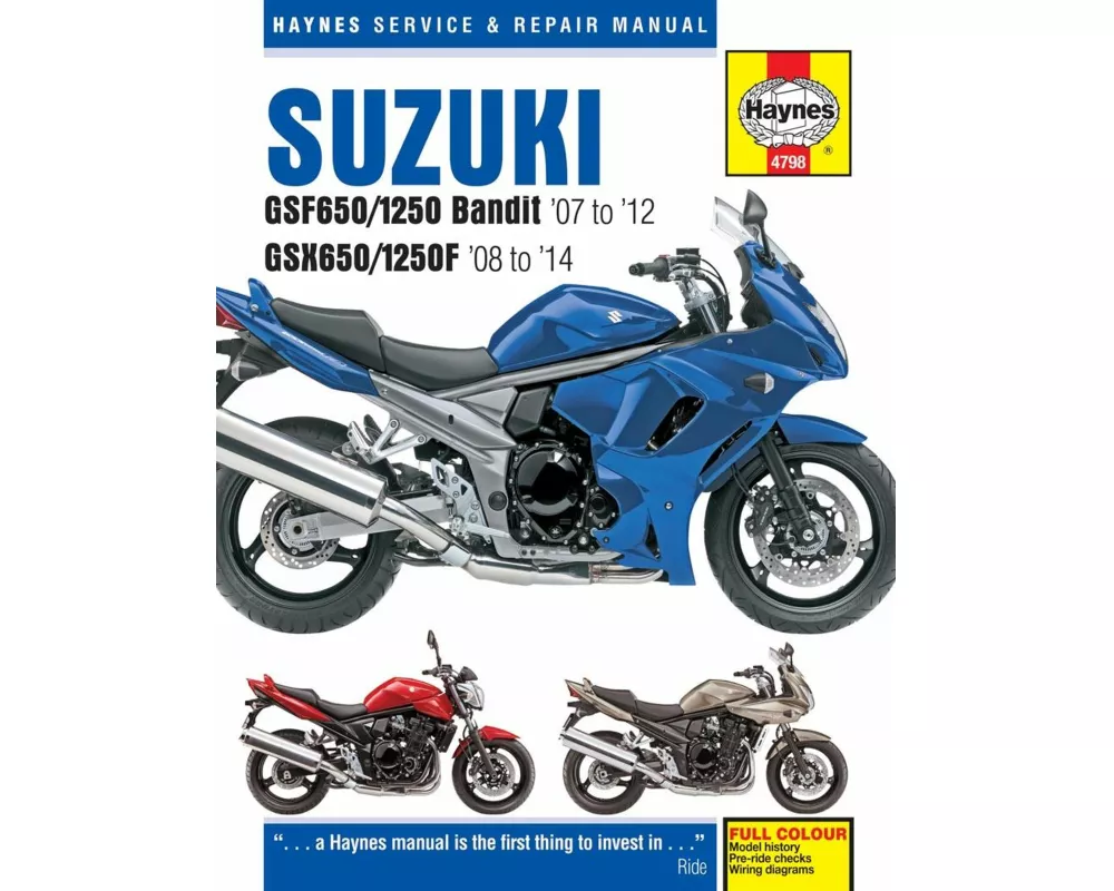 Suzuki GSF650/1250 Bandit & GSX650/1250F (07-14) Haynes Repair Manual