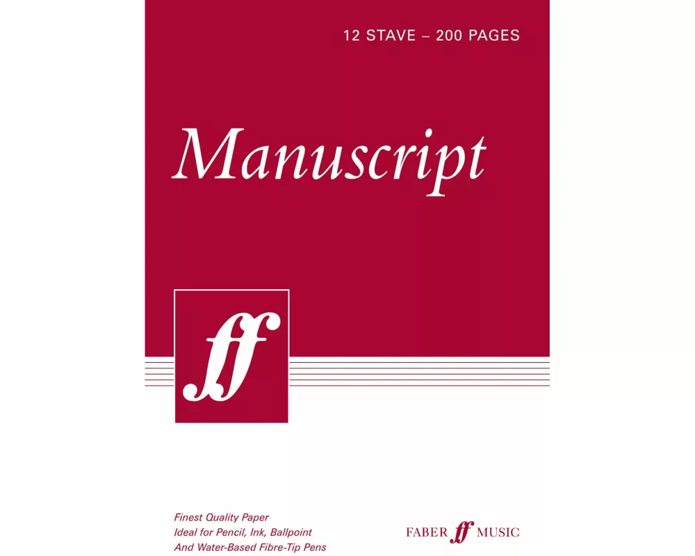 200-page A4 Manuscript Pad, 12-stave