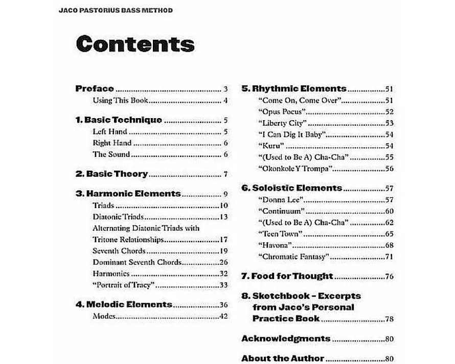 Jaco Pastorius Bass Method