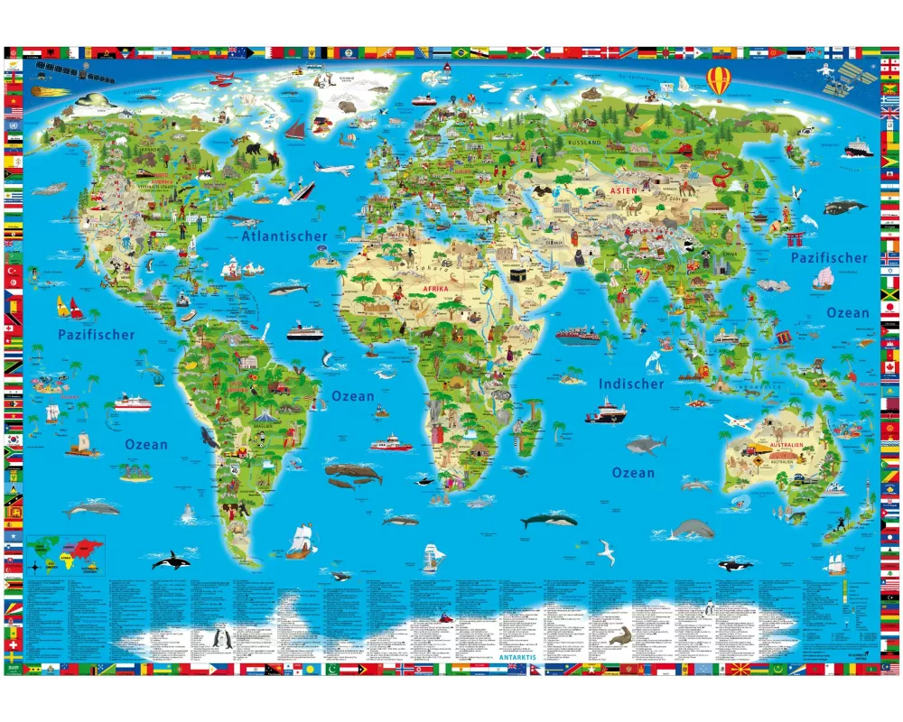 Illustrierte Weltkarte