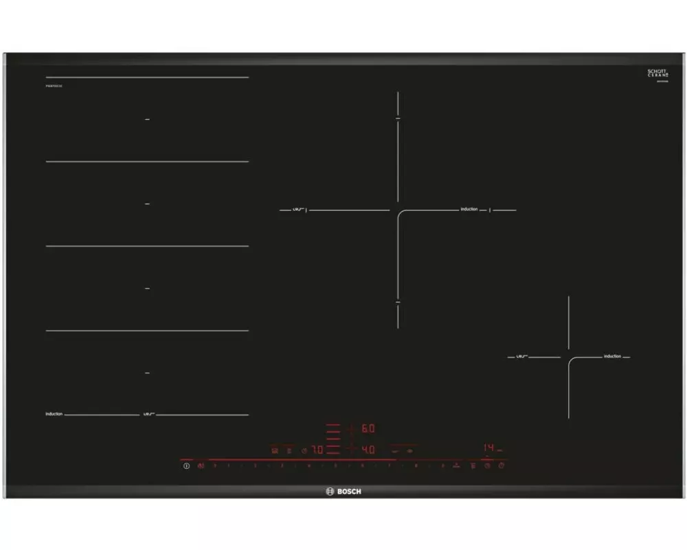 Bosch Induktionskochfeld PXE875DC1E Facetten-Design