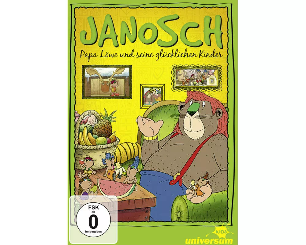 Papa Löwe und seine glücklichen Kinder