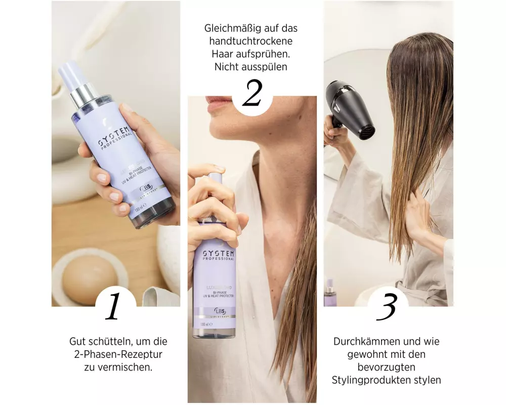 SYSTEM PREOFESSIONAL LuxeBlond Bi-Phase UV & Heat Protector LB5 180 ml