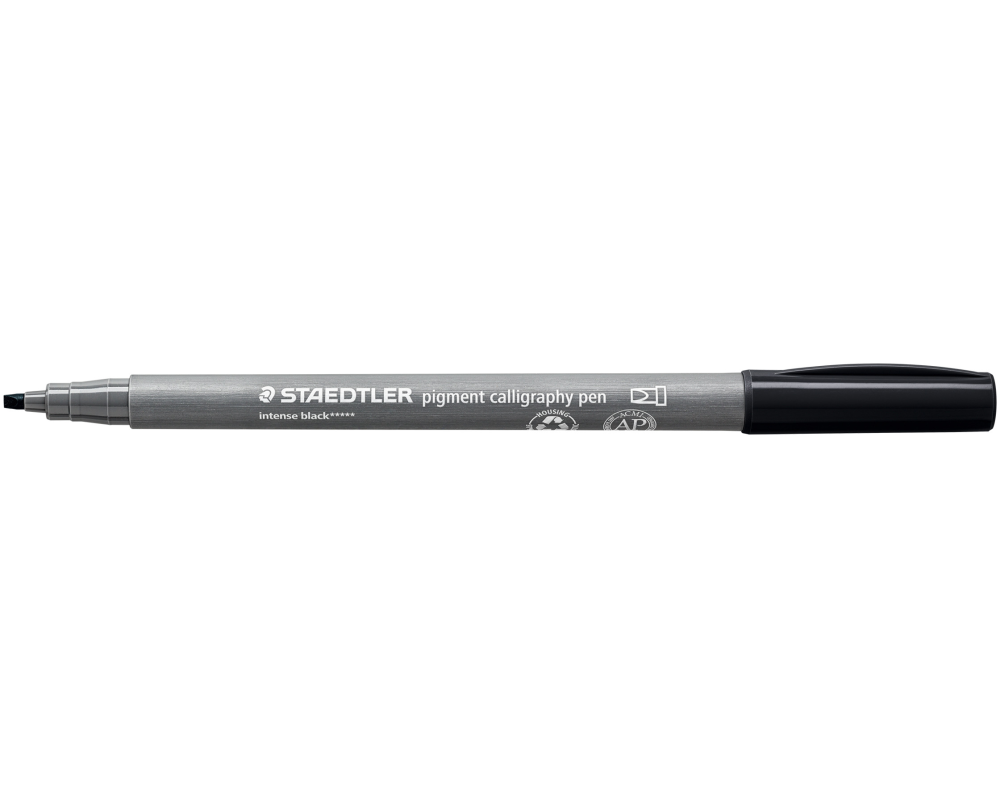 STAEDTLER Fasermaler 2mm 375-99 intensiv schwarz, Kalligraphie