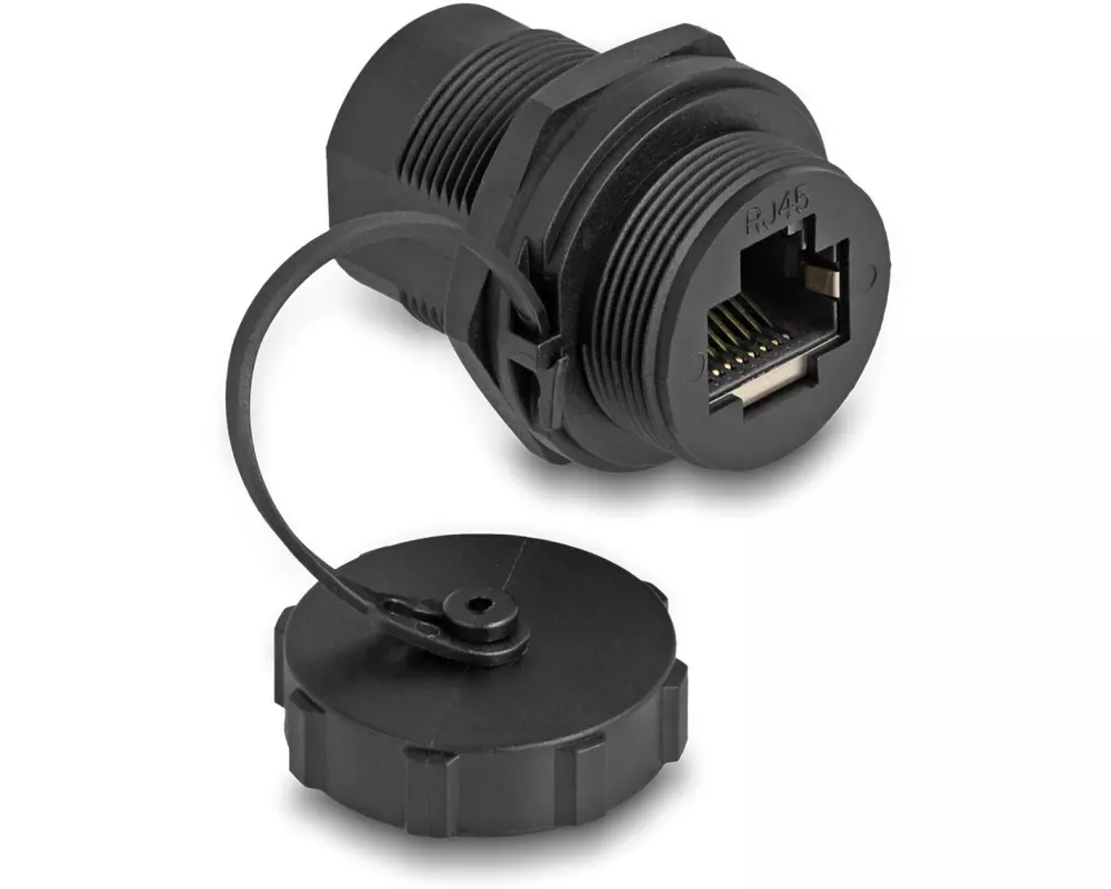 Delock Kupplung RJ45 Cat.6A mit Verschlusskappe 1 Stück