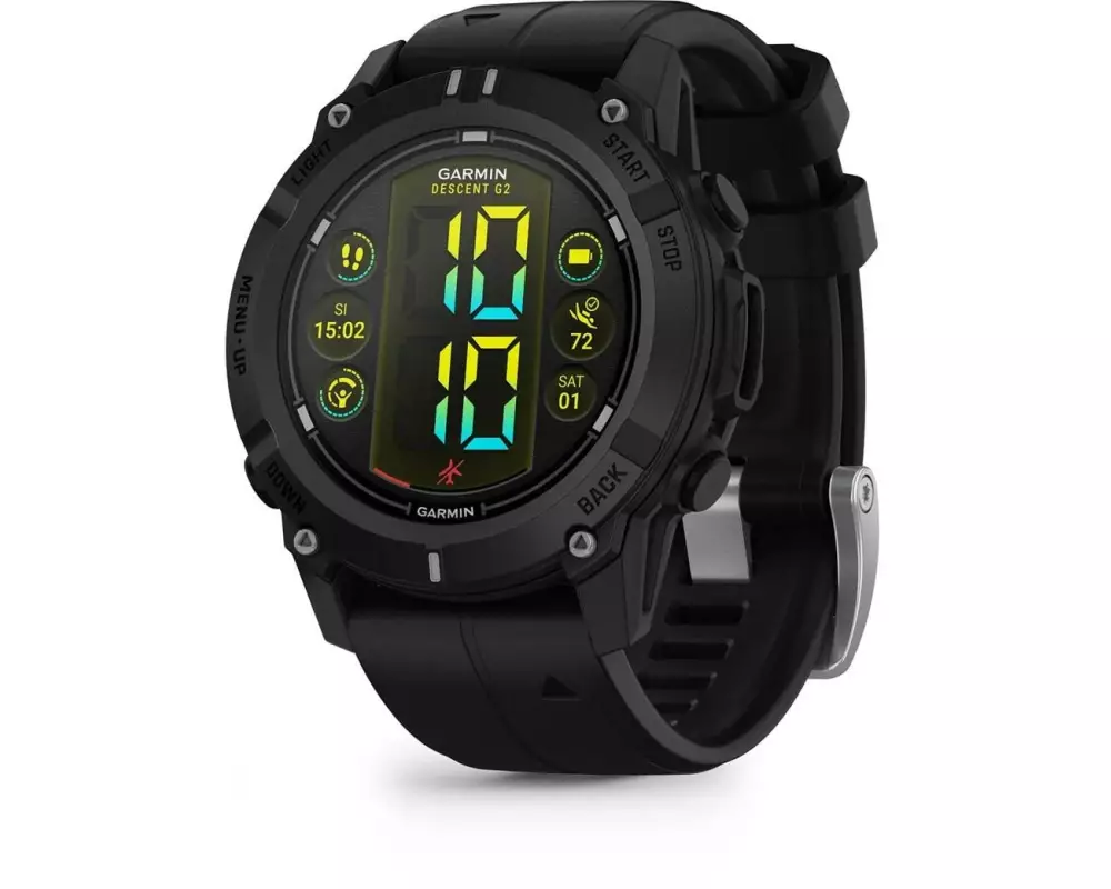 GARMIN GPS-Sportuhr Descent G2 inkl. Armband 22mm, schwarz